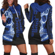 Duke Blue Devils Ncaa Skull 3d Jersey Hoodie Dress Sweater Dress Sweatshirt Dress - 1