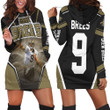 New Orleans Saints Drew Brees Background Hoodie Dress Sweater Dress Sweatshirt Dress - 1