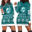 Dolphins Nfl Ugly Sweatshirt Christmas 3d Hoodie Dress Sweater Dress Sweatshirt Dress - 1