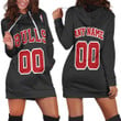Chicago Bulls Nba Basketball Team Throwback Black Jersey Style Custom Gift For Bulls Fans Hoodie Dress Sweater Dress Sweatshirt Dress - 1