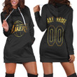 Personalized Los Angeles Lakers Any Name 00 Golden Edition Black Jersey Inspired Style Hoodie Dress Sweater Dress Sweatshirt Dress - 1