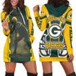 Green Bay Packers A J Hawk 50 For Fans Hoodie Dress Sweater Dress Sweatshirt Dress - 1