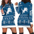 Detroit Lions Ugly Sweatshirt Christmas 3d Hoodie Dress Sweater Dress Sweatshirt Dress - 1