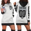 Oakland Raiders Nfl 3d Personalized Hoodie Dress Sweater Dress Sweatshirt Dress - 1