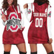 Ohio State Buckeyes Brutus Buckeye 3d All Over Personalized Hoodie Dress Sweater Dress Sweatshirt Dress - 1