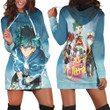 My Hero Academia Midoriya Izuku Thunder Effect For Japanese Fan Hoodie Dress Sweater Dress Sweatshirt Dress - 1