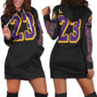Los Angeles Lakers 23 Lebron James Jersey Inspired Hoodie Dress Sweater Dress Sweatshirt Dress - 1