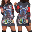 Juice Wrld 999 Creepy Snake Eye Rap Style Pop Hoodie Dress Sweater Dress Sweatshirt Dress - 1