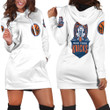 New York Knicks Basketball Classic Mascot Logo Gift For Knicks Fans White Hoodie Dress Sweater Dress Sweatshirt Dress - 1