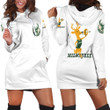 Milwaukee Bucks Basketball Classic Mascot Logo Gift For Bucks Fans White Hoodie Dress Sweater Dress Sweatshirt Dress - 1