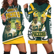 Green Bay Packers Aaron Rodgers 12 And Brett Favre 4 For Fans Hoodie Dress Sweater Dress Sweatshirt Dress - 1