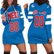 Personalized Brooklyn Nets 00 City Edition 2021 Team Blue Jersey Inspired Style Hoodie Dress Sweater Dress Sweatshirt Dress - 1
