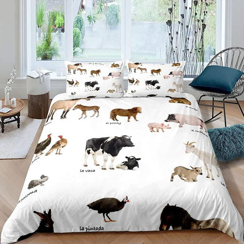 Farm Animals Bedding Set Bed Sheet Spread Comforter Duvet Cover Bedding Sets