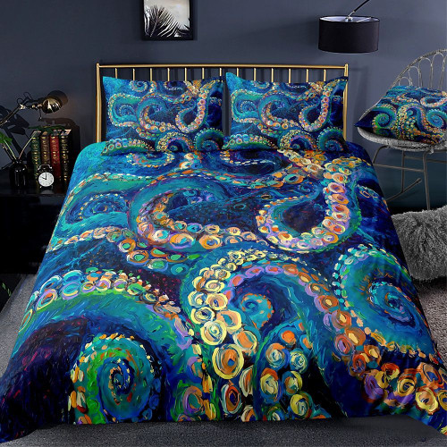 Octopus Painting Pattern  Bedding Set Bed Sheets Spread Comforter Duvet Cover Bedding Sets