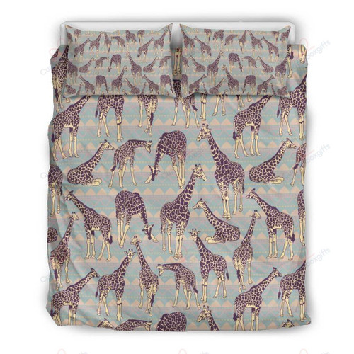 Aztec Giraffe Pattern 3d Bedding Set Bedding Sets Duvet Cover