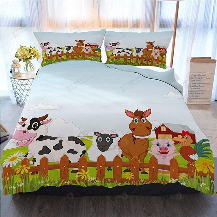 Farm Animals Bedding Set Bed Sheets Spread Comforter Duvet Cover Bedding Sets