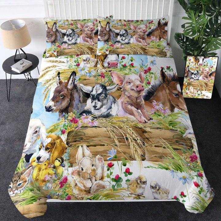 Farm Animals Bedding Set Bed Sheet Spread Comforter Duvet Cover Bedding Sets
