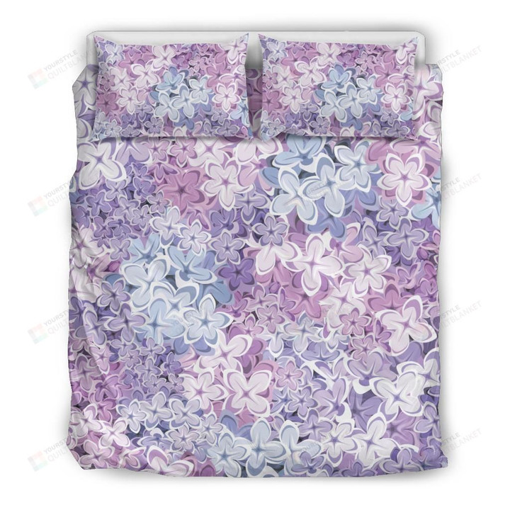 Lilac Cotton Bed Sheets Spread Comforter Duvet Cover Bedding Sets