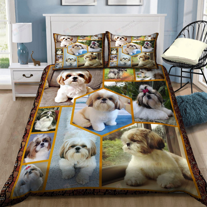 Shih Tzu Dog Bedding Set Bed Sheets Spread Comforter Duvet Cover Bedding Sets