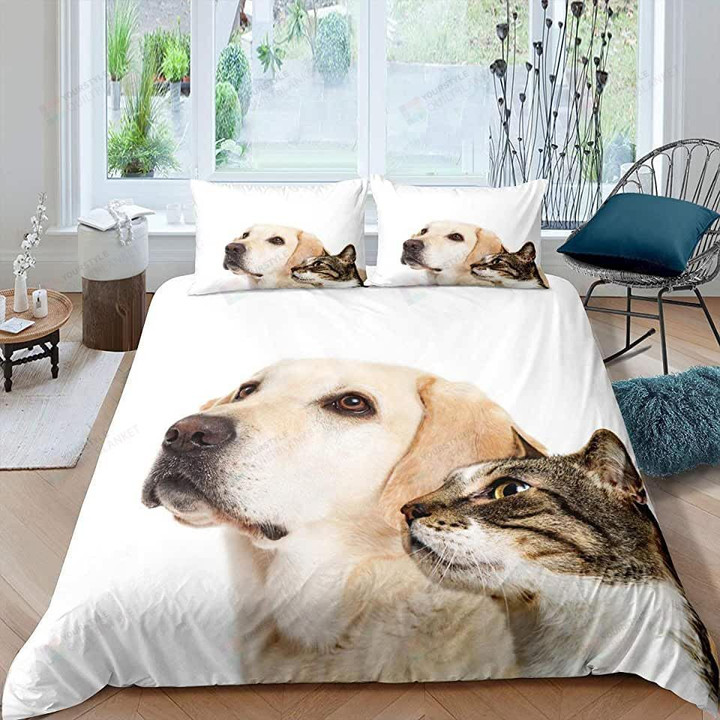 Labrador Dog And Cat Bedding Set Bed Sheets Spread Comforter Duvet Cover Bedding Sets