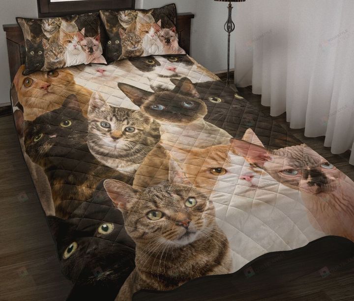 Cat Quilt Bedding Set