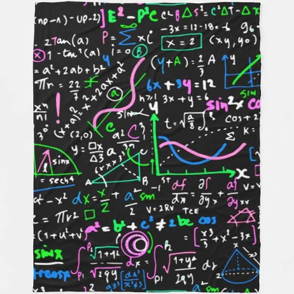 Math Linear Mathematics Education Circle Fleece Blanket Fleece Blanket Gift For Math Lover