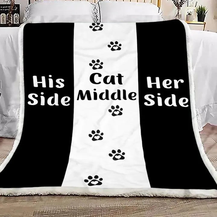 Couple Cat Bed Fleece Blanket Gift For Couple Fleece Blanket
