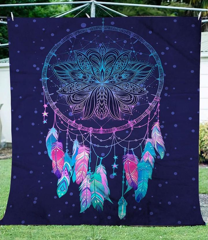 Purple Dreamcatcher Fleece Blanket