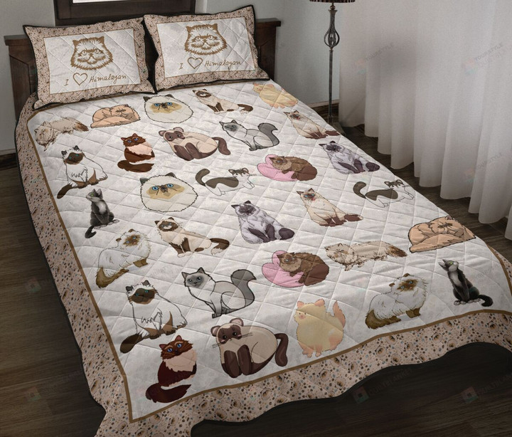 I Love Himalayan Cat Quilt Bedding Set
