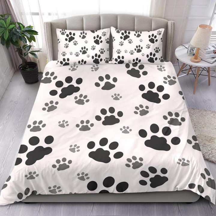 Cat Paw Print Bedding Set Bed Sheets Spread Comforter Duvet Cover Bedding Sets