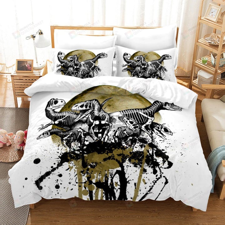 Dinosaur Skeleton Pattern  Bed Sheets Duvet Cover Bedding Sets