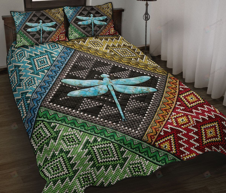 Dragonfly Patterns Quilt Bedding Set