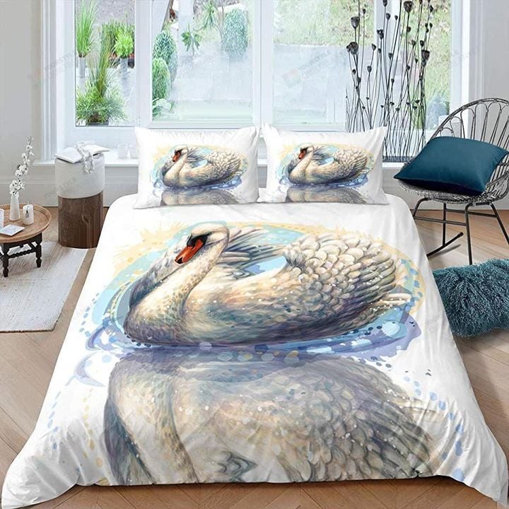 Duck Watercolor Pattern Bed Sheets Duvet Cover Bedding Sets