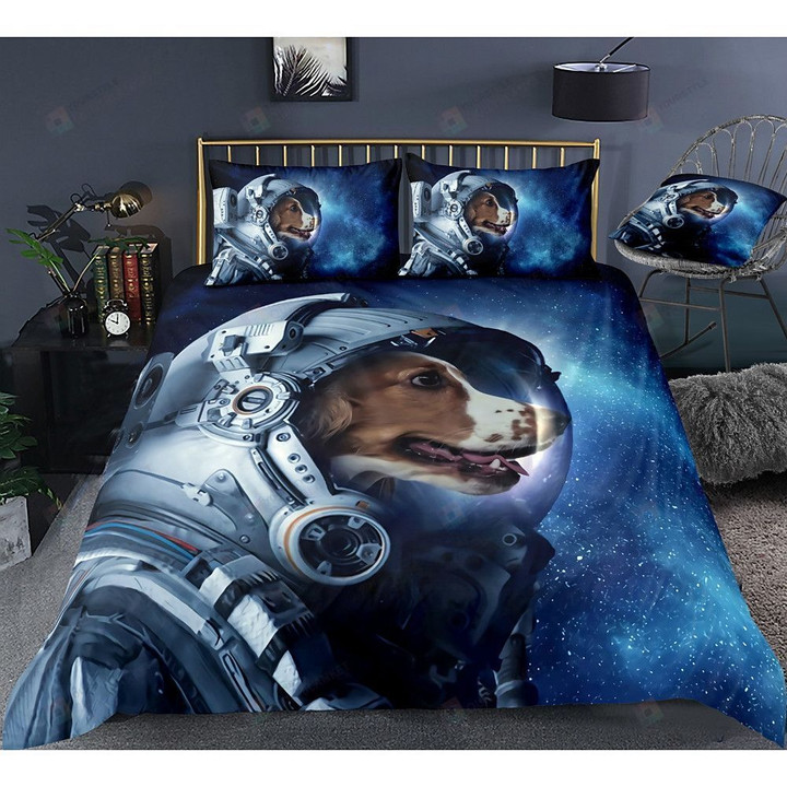 Space Dog Bedding Set Bed Sheets Spread Comforter Duvet Cover Bedding Sets