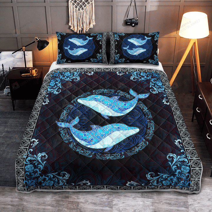 Dolphin - Pattern Quilt Bedding Set