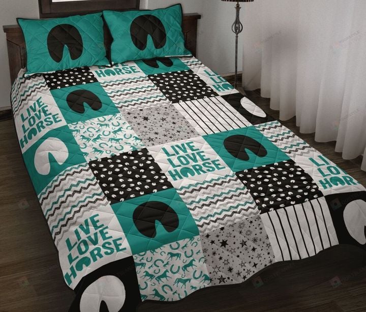Horse Pattern Quilt Bedding Set