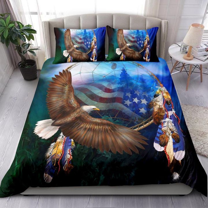 Eagle Dreamcatcher Freedom Bedding Set Bed Sheets Spread Comforter Duvet Cover Bedding Sets