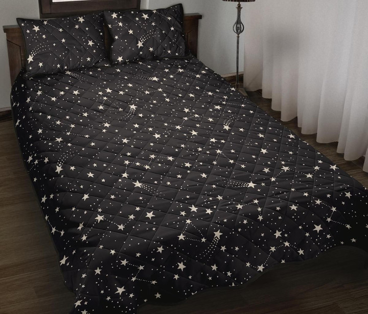 Constellation Star Print Pattern Bedding Sets Quilt Quilt Bed Sets