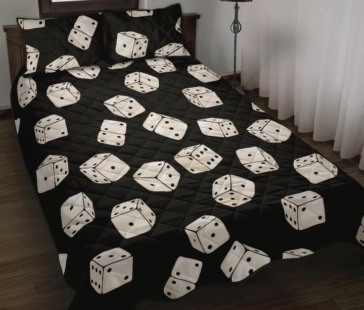 Casino Dice Pattern Print Bedding Sets Quilt Quilt Bed Sets