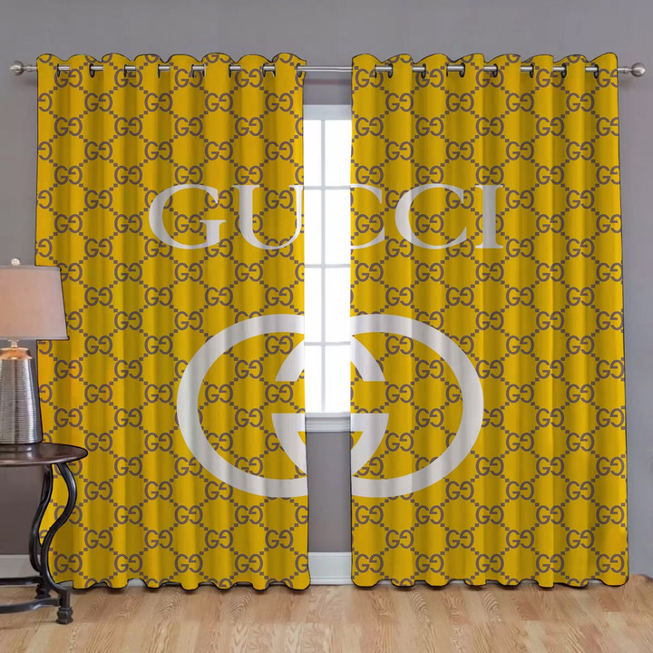 Yellow Gucci Window Curtains Living Room And Bedroom Decor Home Decor Customer Request