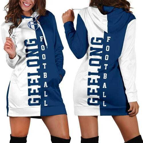Geelong Football - Hoodie Dress Sweater Dress Sweatshirt Dress 3d All Over Print For Women Hoodie 16413 - 1