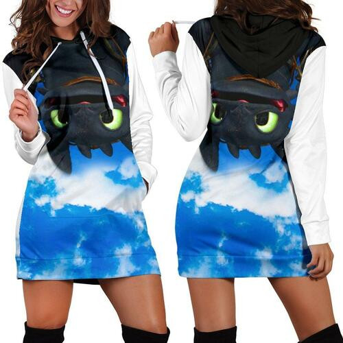 How To Train Dragon Hoodie Dress Sweater Dress Sweatshirt Dress 3d All Over Print For Women Hoodie 16230 - 1