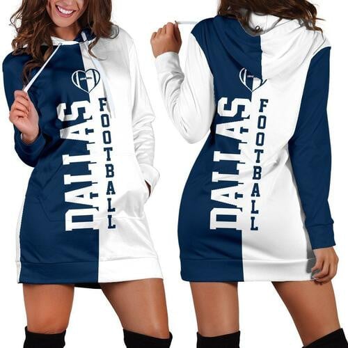 Dallas Football - Hoodie Dress Sweater Dress Sweatshirt Dress 3d All Over Print For Women Hoodie 16320 - 1