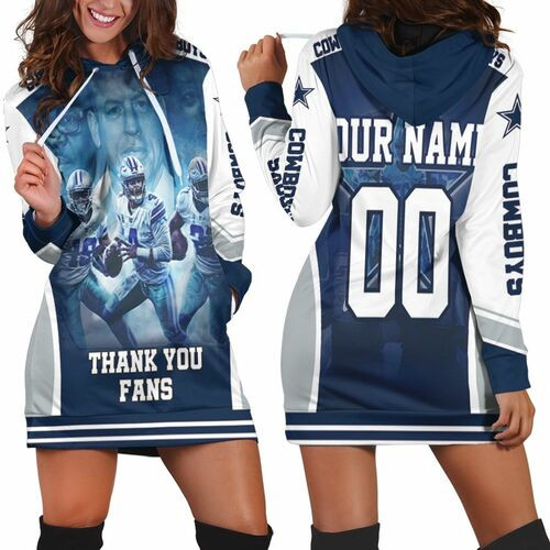 Dallas Cowboy Super Bowl 2021 Nfc East Division Champions Thank You Fans Personalized Hoodie Dress Sweater Dress Sweatshirt Dress Model A2437 - 1