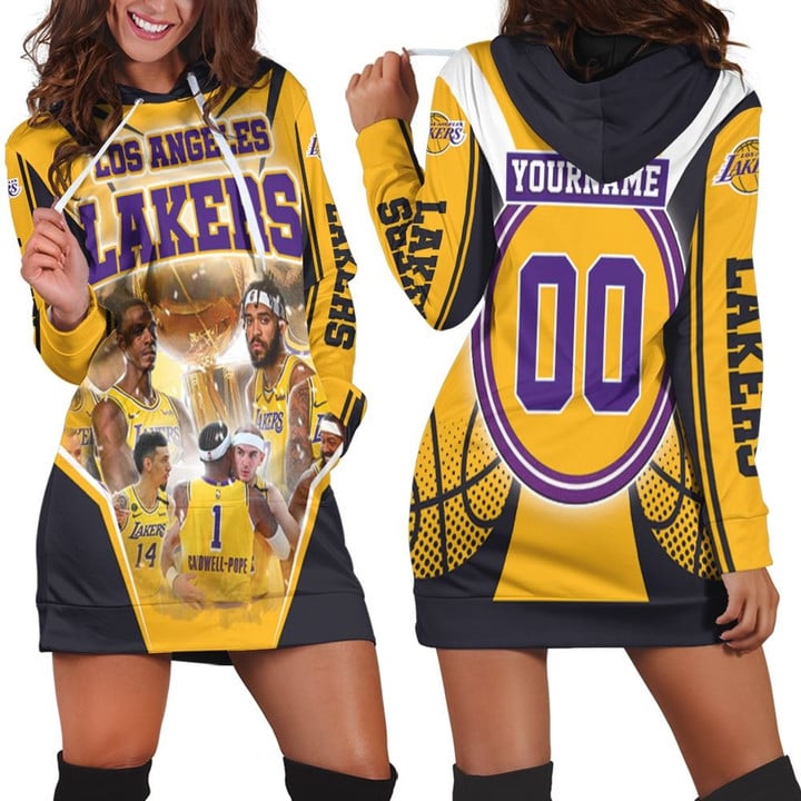 Los Angeles Lakers Player Photo Logo Western Conference Hoodie Dress Sweater Dress Sweatshirt Dress - 1