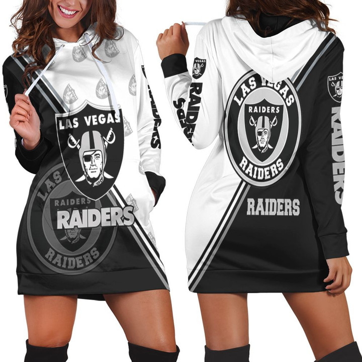 Nfl Las Vegas Raiders For Fans Hoodie Dress Sweater Dress Sweatshirt Dress - 1