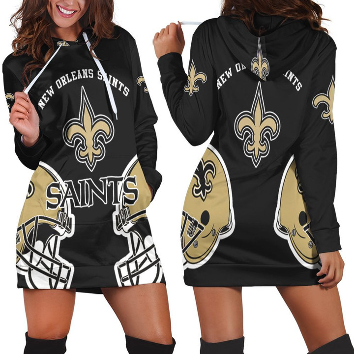New Orleans Saints Nfl For Saints Fan 3d Dress 3d Jersey Hoodie Dress Sweater Dress Sweatshirt Dress - 1