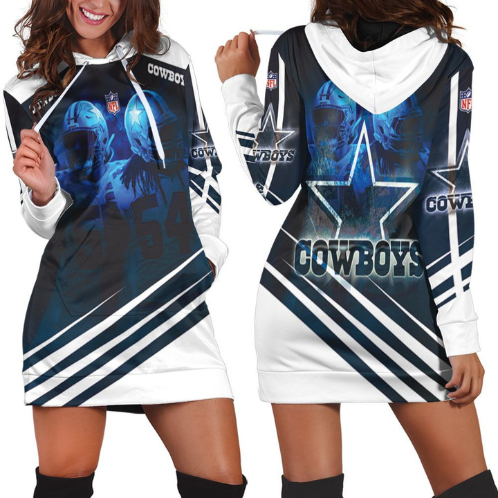 Leighton Vander Esch  Jaylon Smith Dallas Cowboys 3d Hoodie Dress Sweater Dress Sweatshirt Dress - 1