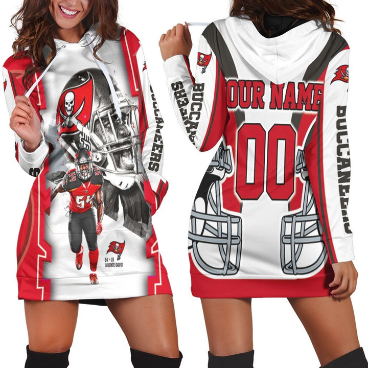 Lavonte David 54 Tampa Bay Buccaneers Nfc South Division Champions Super Bowl 2021 Personalized Hoodie Dress Sweater Dress Sweatshirt Dress - 1