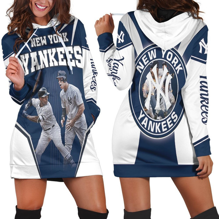 New York Yankees Mccutchen Aaron Judge Hoodie Dress Sweater Dress Sweatshirt Dress - 1